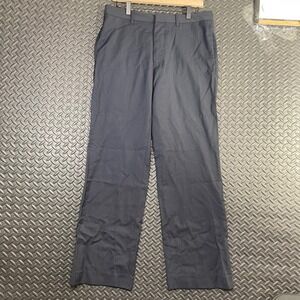 Club Monaco Navy‎ Blue Pin Stripe Wool Straight Flat Front Dress Pants Men's 31